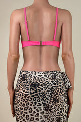 Moderate Solid Color Spaghetti Strap Bralette Bikini Top