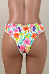 Playful Lettuce Trim Low Waist Brazilian Cheeky Scrunch Bikini Bottom