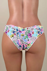 Playful Lettuce Trim Low Waist Brazilian Cheeky Scrunch Bikini Bottom