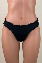 Playful Lettuce Trim Low Waist Brazilian Cheeky Scrunch Bikini Bottom