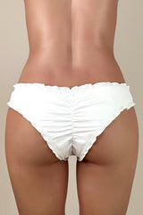 Playful Lettuce Trim Low Waist Brazilian Cheeky Scrunch Bikini Bottom