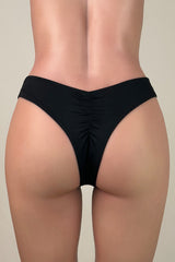 Sexy Low Waist High Cut Brazilian Cheeky Scrunch Bikini Bottom
