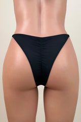 Sexy Low Waist Side String Brazilian Cheeky Scrunch Bikini Bottom