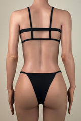 Sexy Strappy Side String Brazilian Cheeky Cutout Bralette Bikini Set