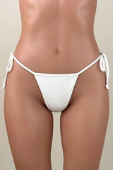 Sexy Tie String Low Rise Brazilian Cheeky Scrunch Bikini Bottom
