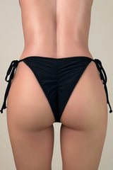 Sexy Tie String Low Rise Brazilian Cheeky Scrunch Bikini Bottom